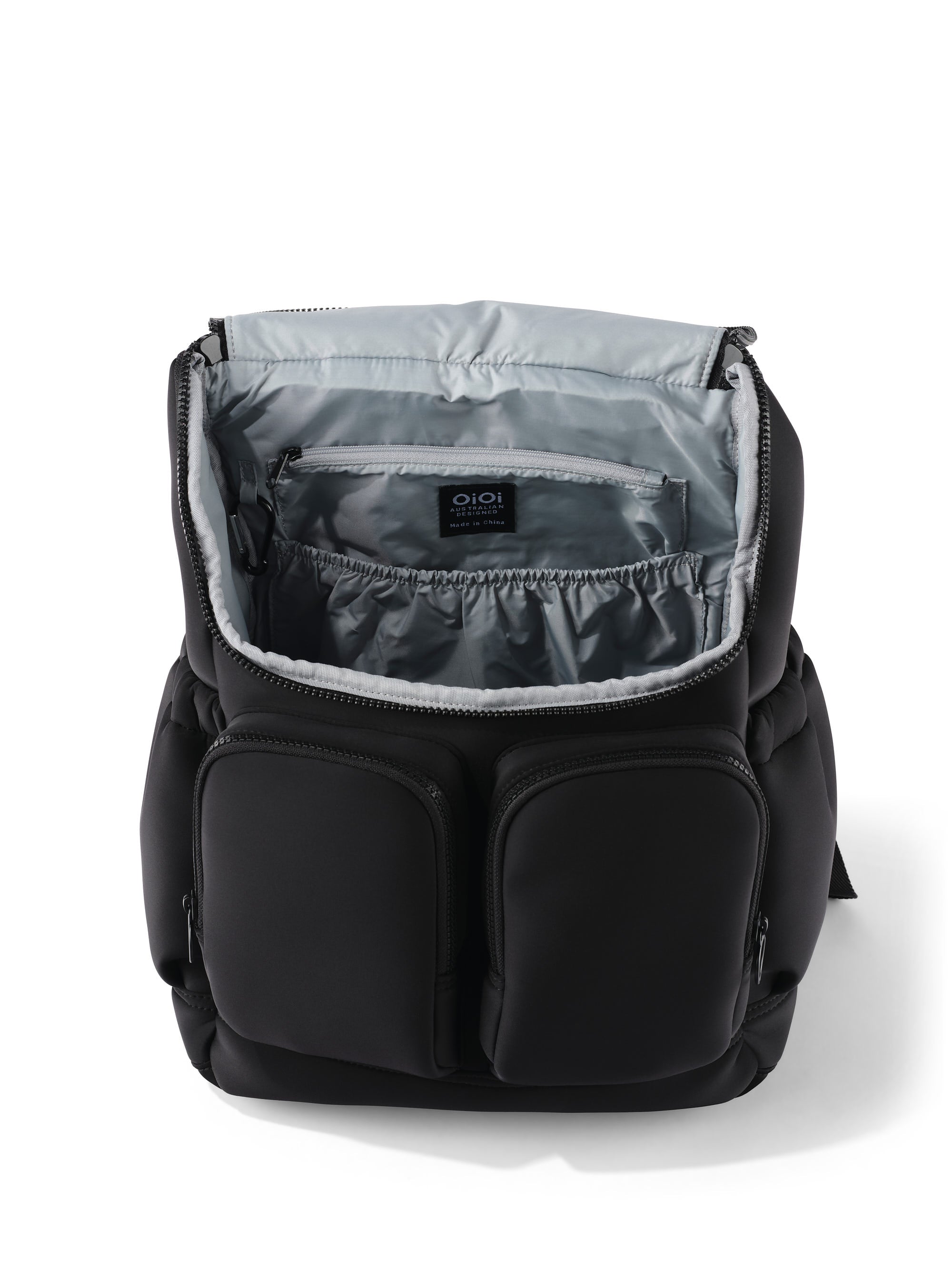 Oioi Signature Nappy Backpack - Black Neoprene