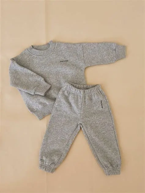 Tiny Trove 3D Logo Woodie Tracksuit (grey marle) (Pre Order)