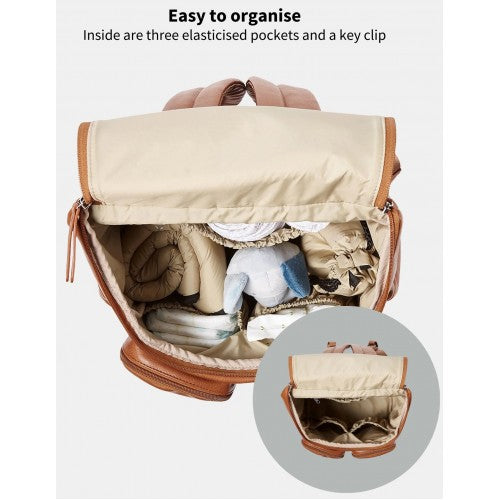 Oioi Signature Nappy Bag Backpack Vegan Leather (tan)