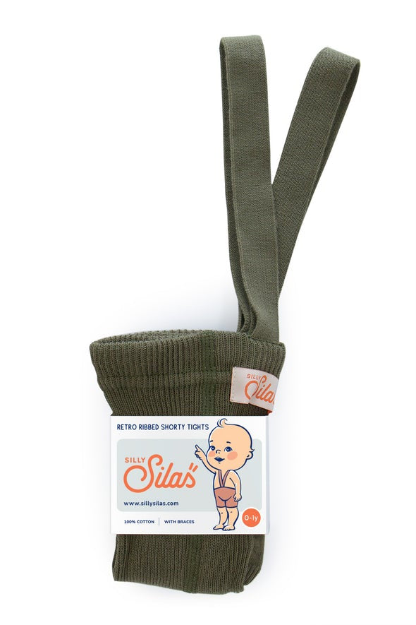 Silly Silas Shorty Cotton Tights (olive)