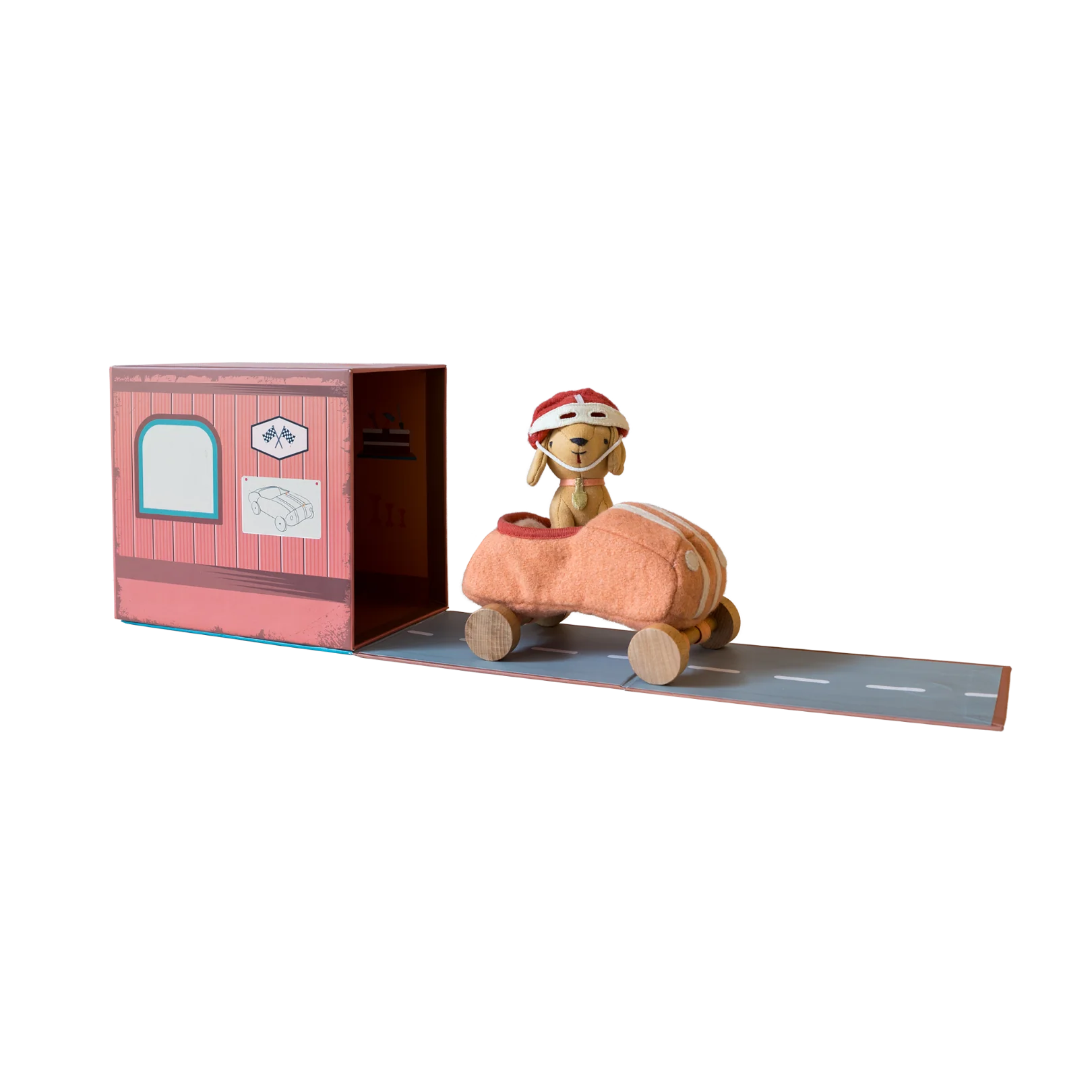 Olli Ella Holdie Dog-Go Racer Girl (pink)
