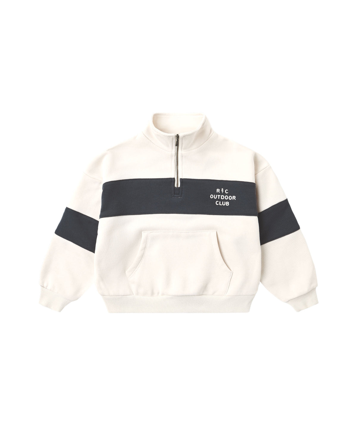 Rylee and Cru Panel Stripe Half Zip (outdoor club)