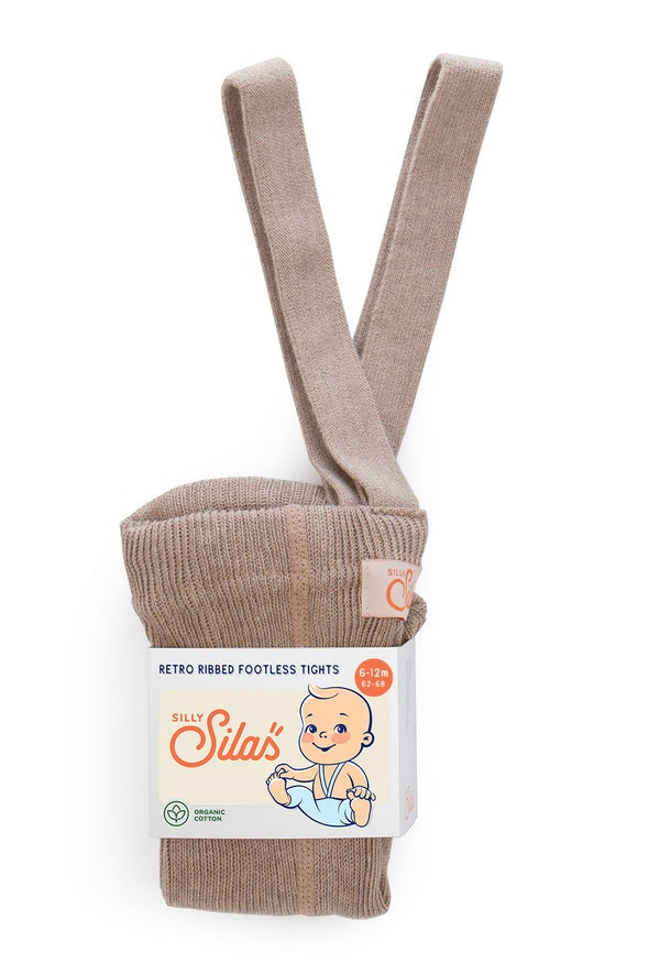 Silly Silas Footless Cotton Tights (peanut blend)