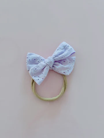 Mae and Rae Baby Bow Broderie Lace (purple)