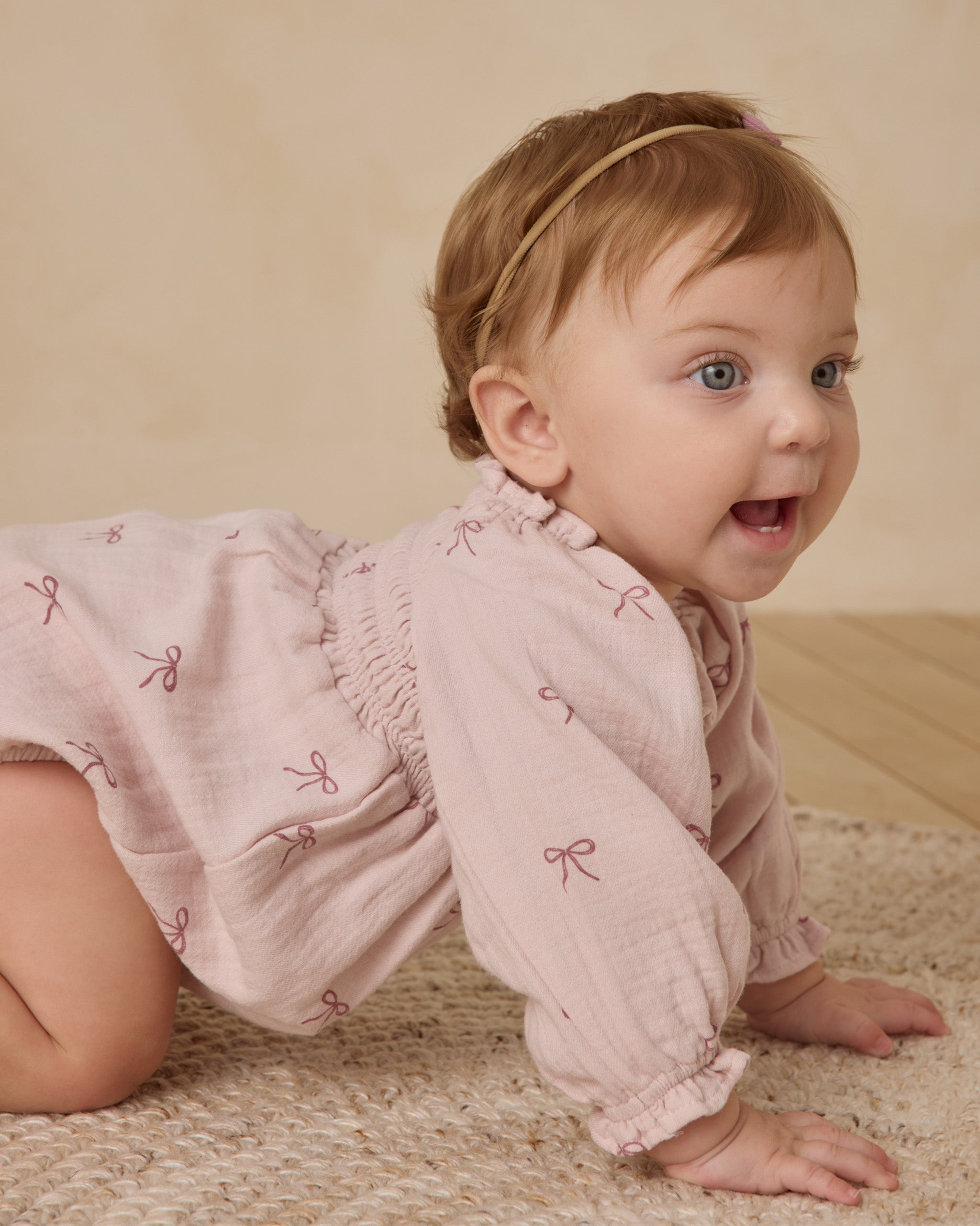 Quincy Mae Eden Romper (bows)