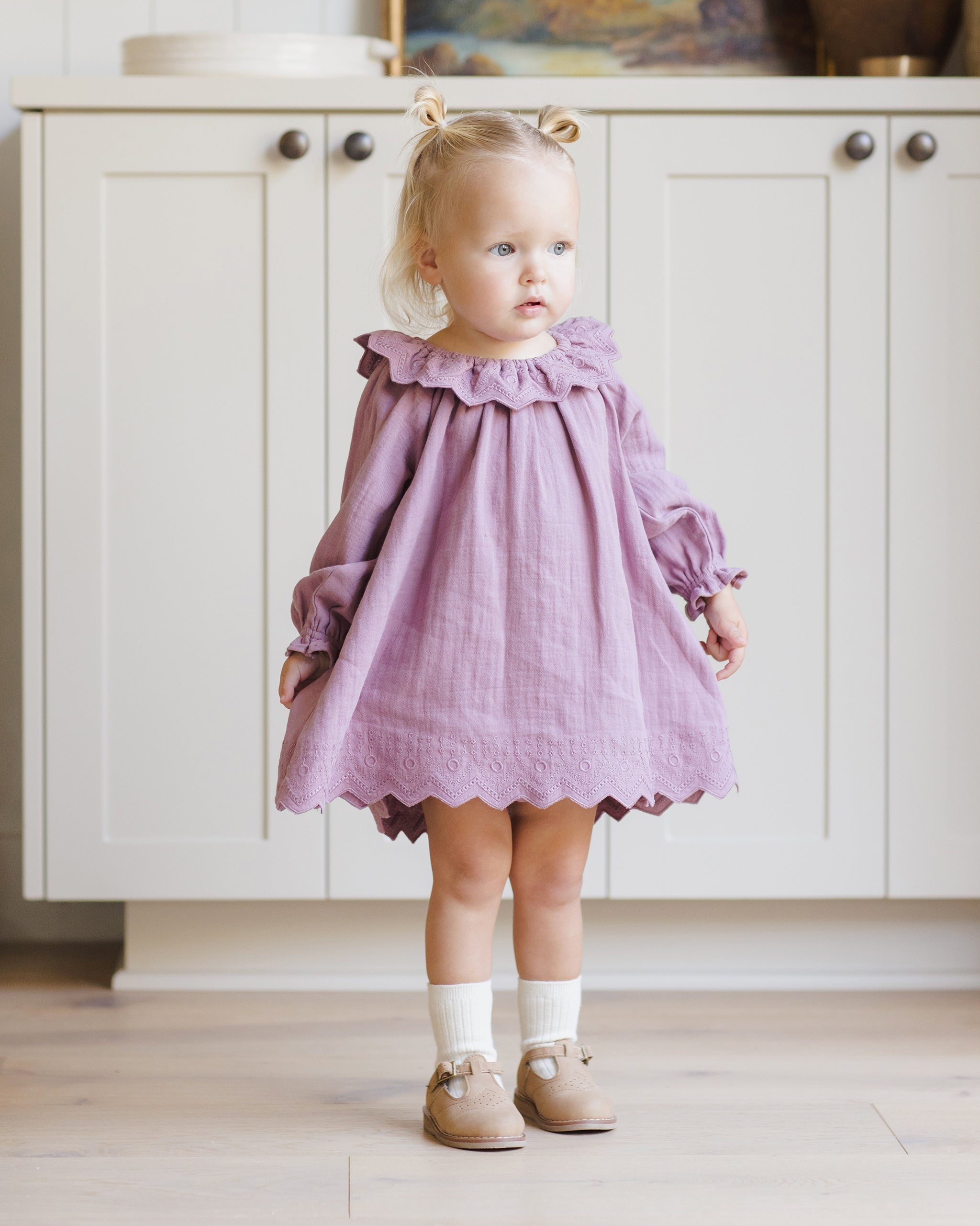 Quincy Mae Long Sleeve Isla Dress (mulberry)