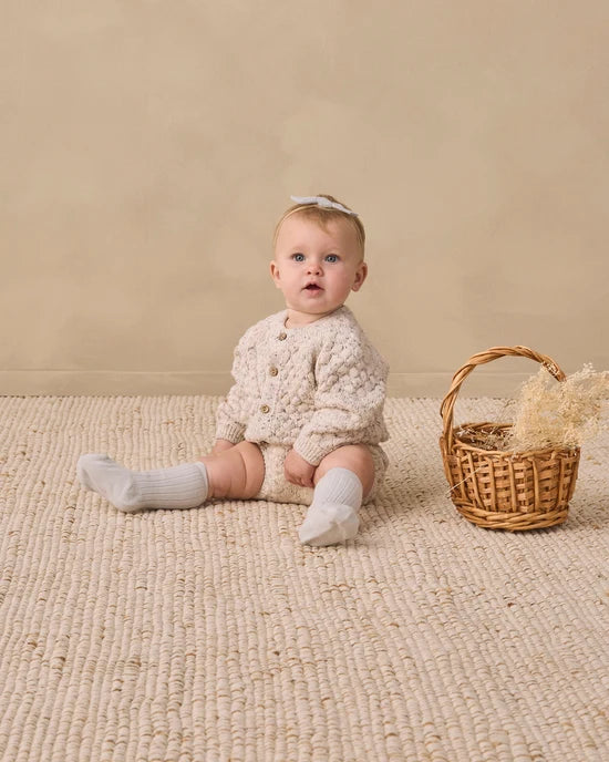 Quincy Mae Bubble Knit Cardigan (natural confetti)