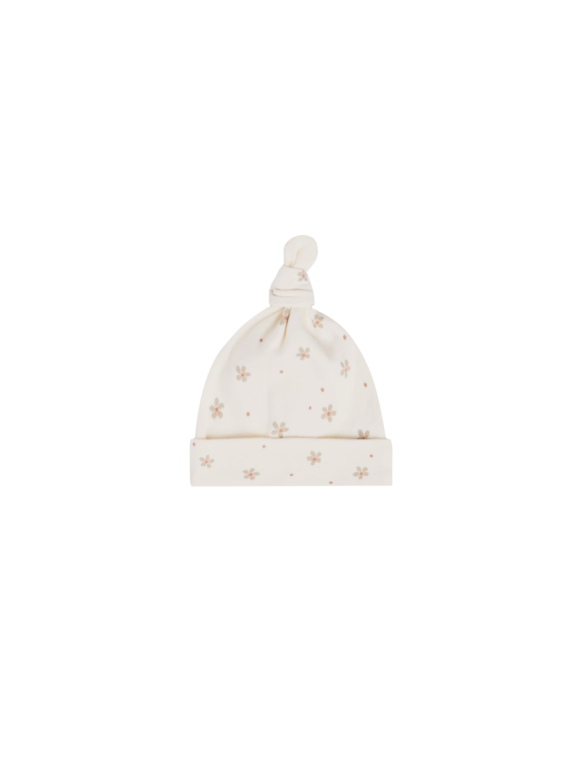 Quincy Mae Knotted baby Hat (dotty floral)