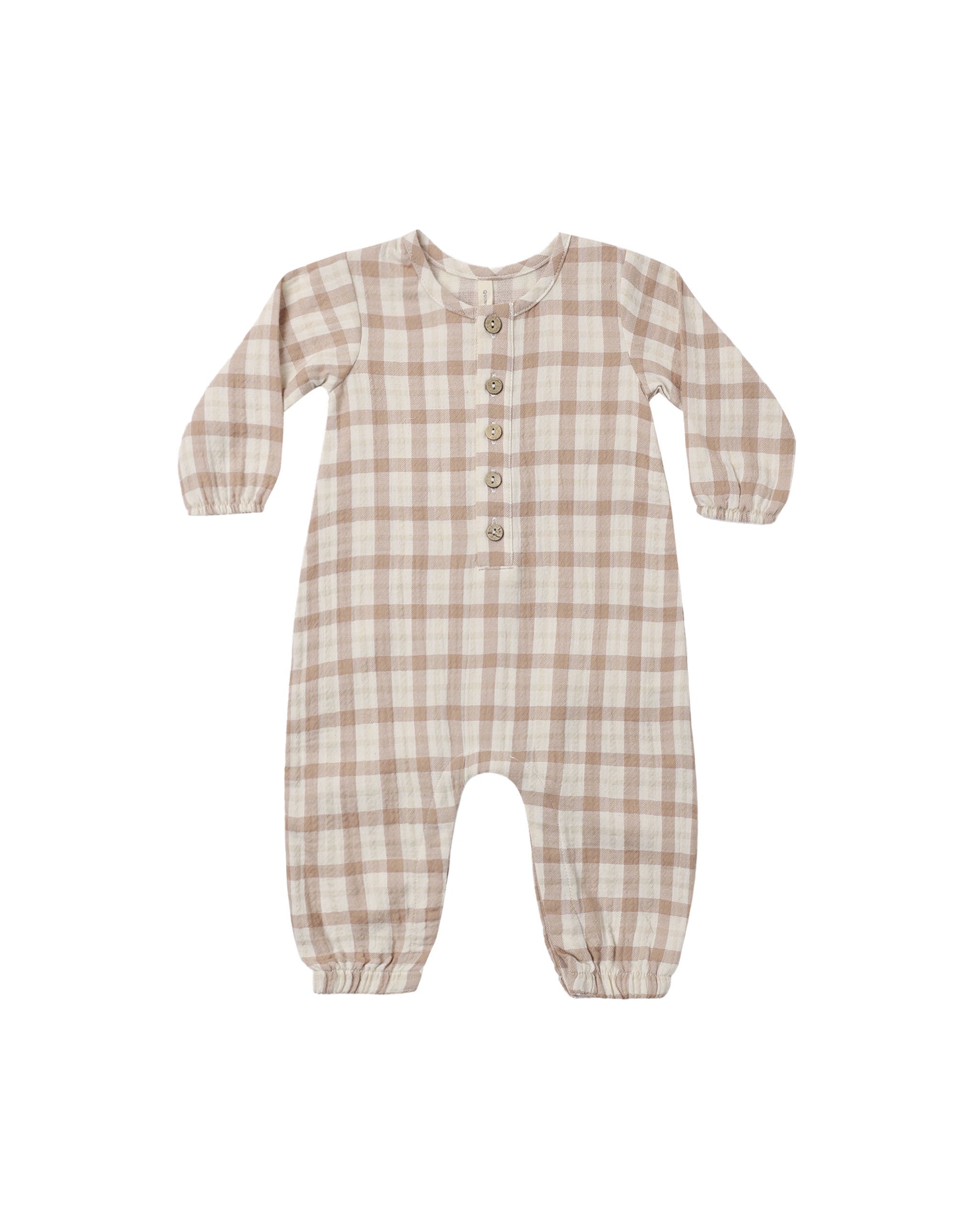 Quincy Mae Woven Jumpsuit (rustic plaid)