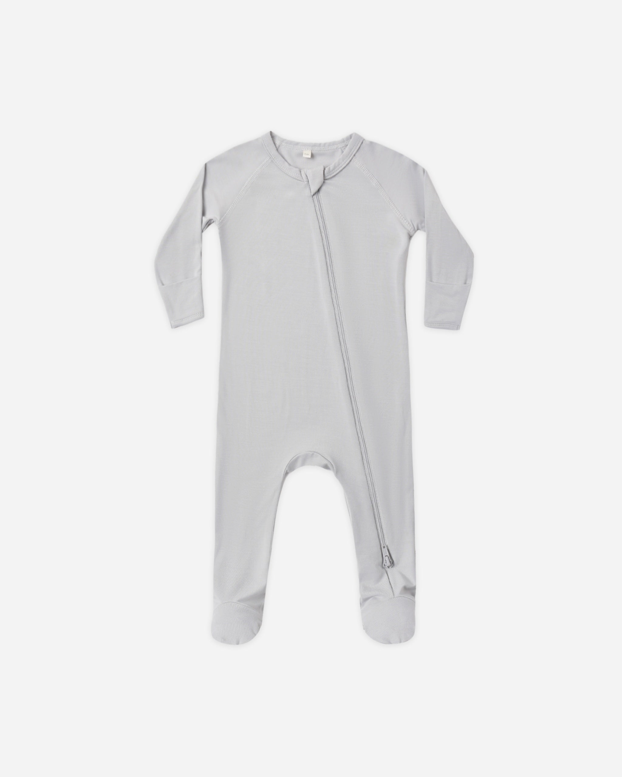 Quincy Mae Bamboo Zip Footie (cloud)