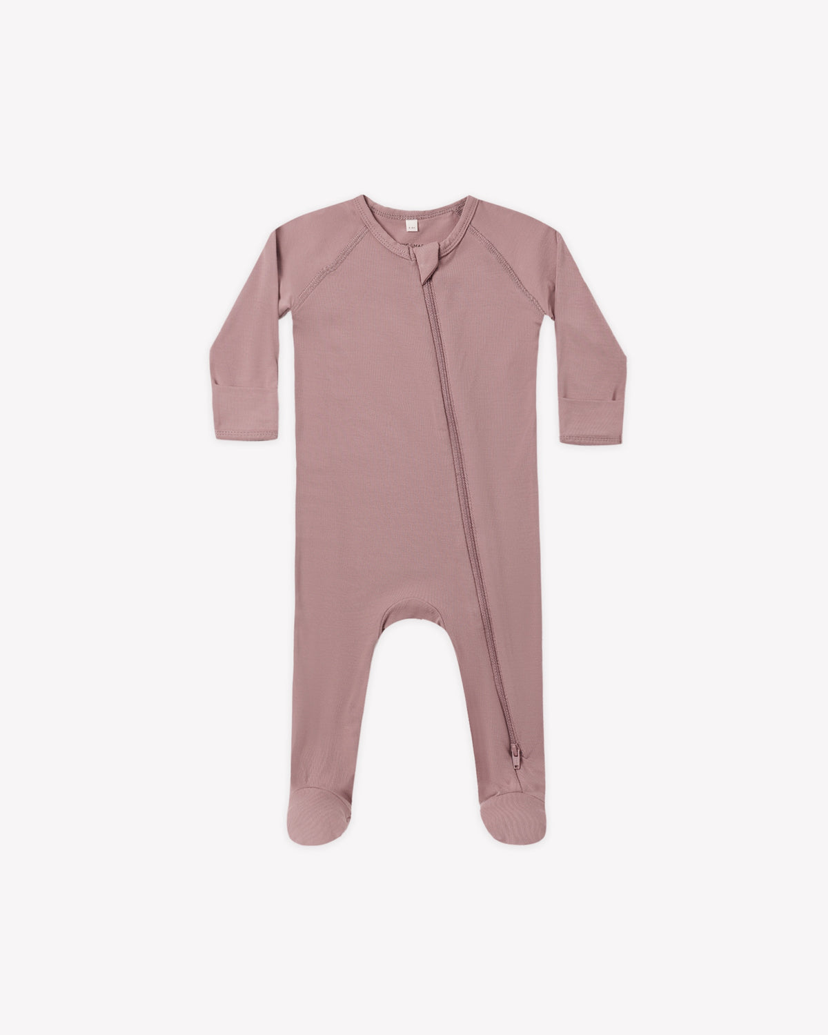 Quincy Mae Bamboo Zip Footie (mulberry)