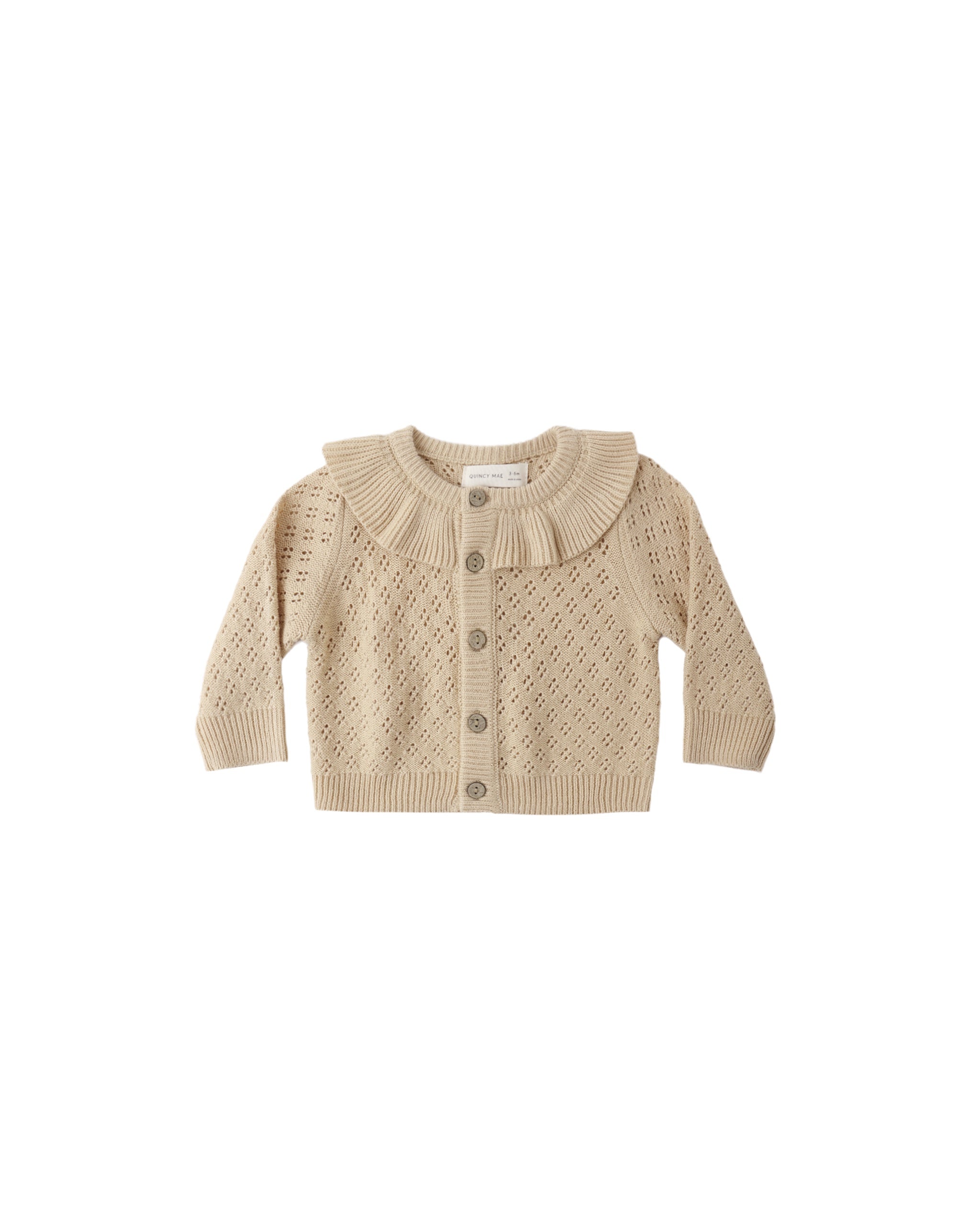Quincy Mae Ruffle Collar Cardigan (butterscotch)