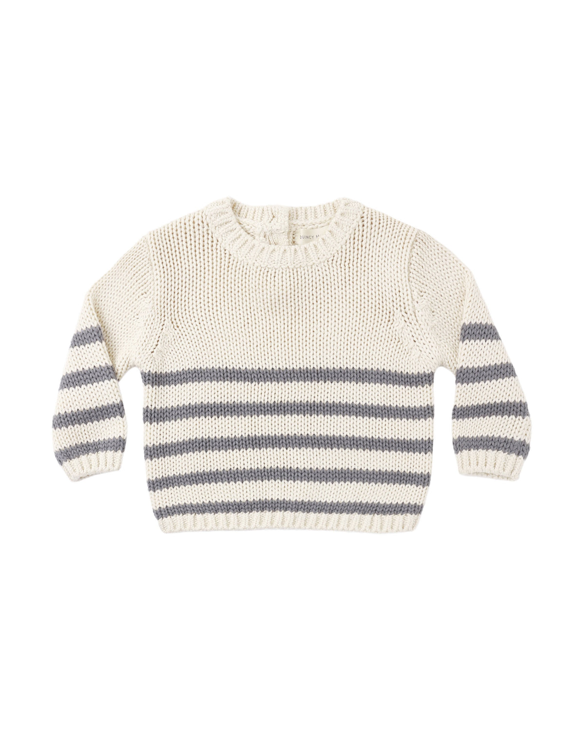 Quincy Mae Rex Sweater (slate stripe)