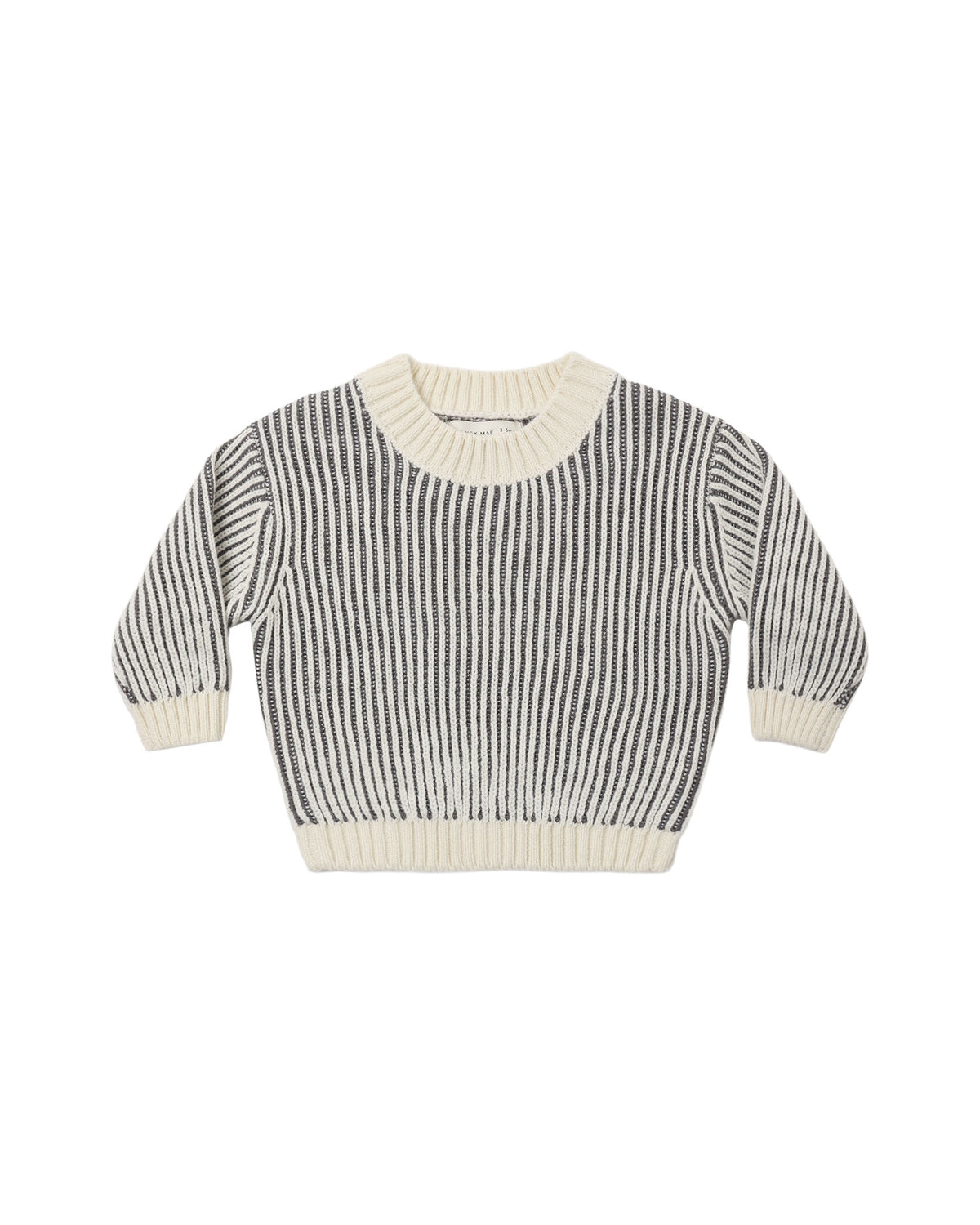 Quincy Mae Relaxed Knit Sweater (midnight stripe)