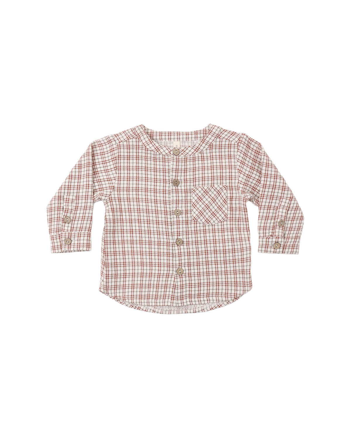 Quincy Mae Milo Shirt (christmas plaid)