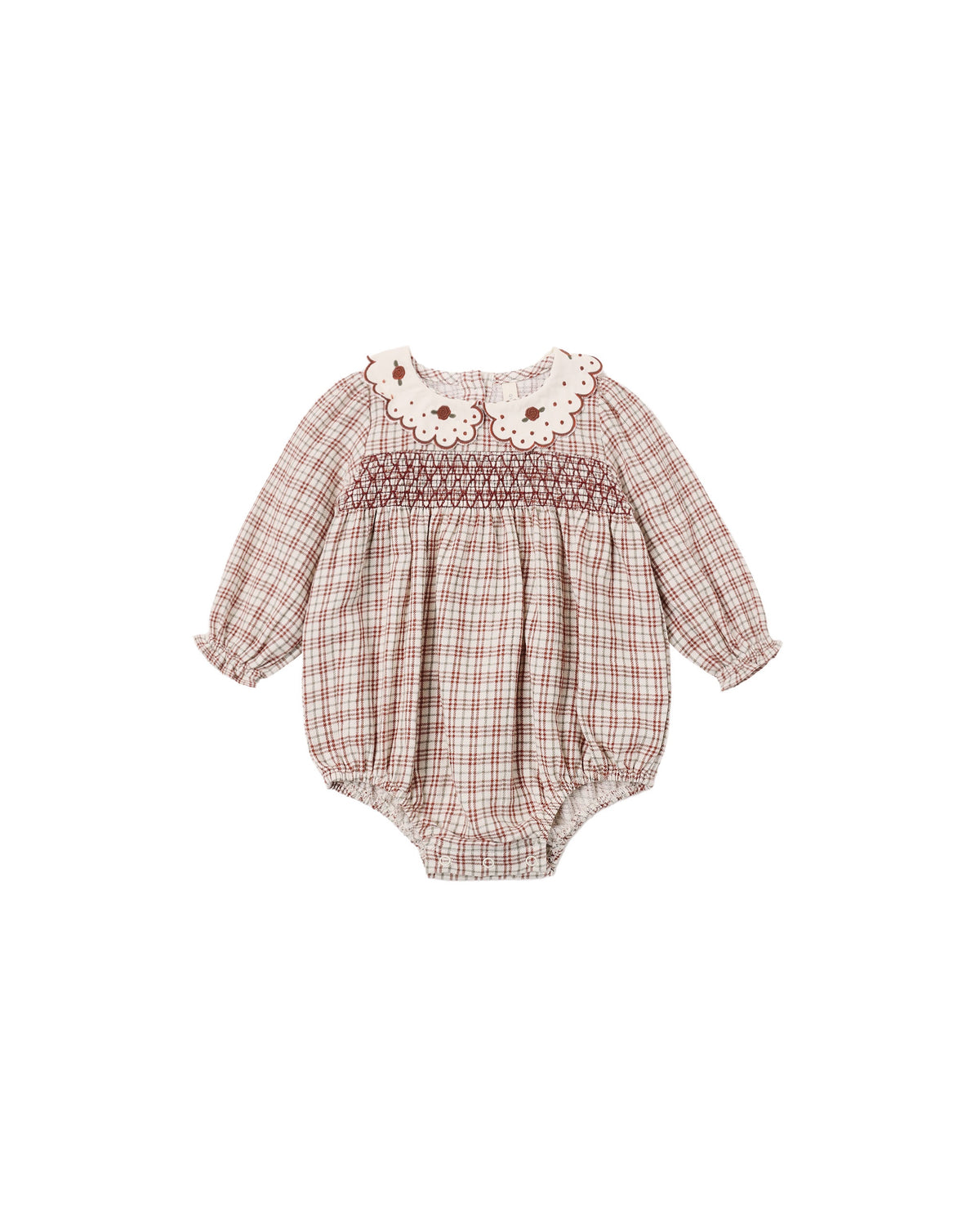 Quincy Mae Callie Romper (christmas plaid)