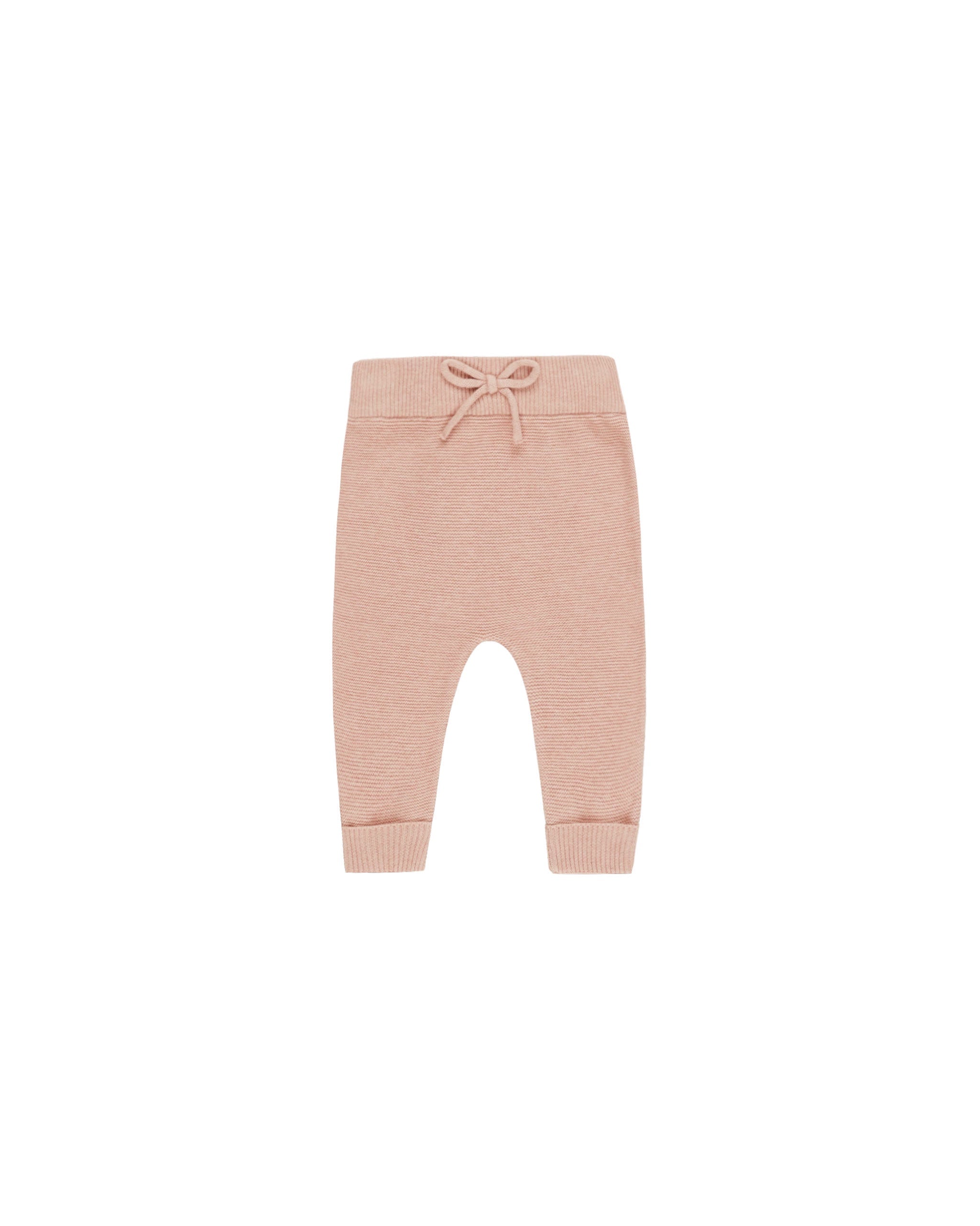 Quincy Mae Knit Pant- Heathered Rose