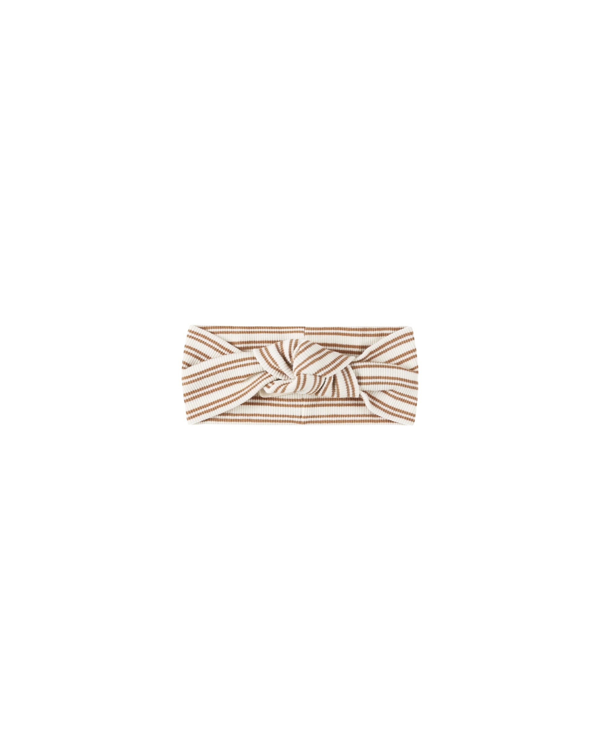Quincy Mae Ribbed Knotted Headband (golden stripe)