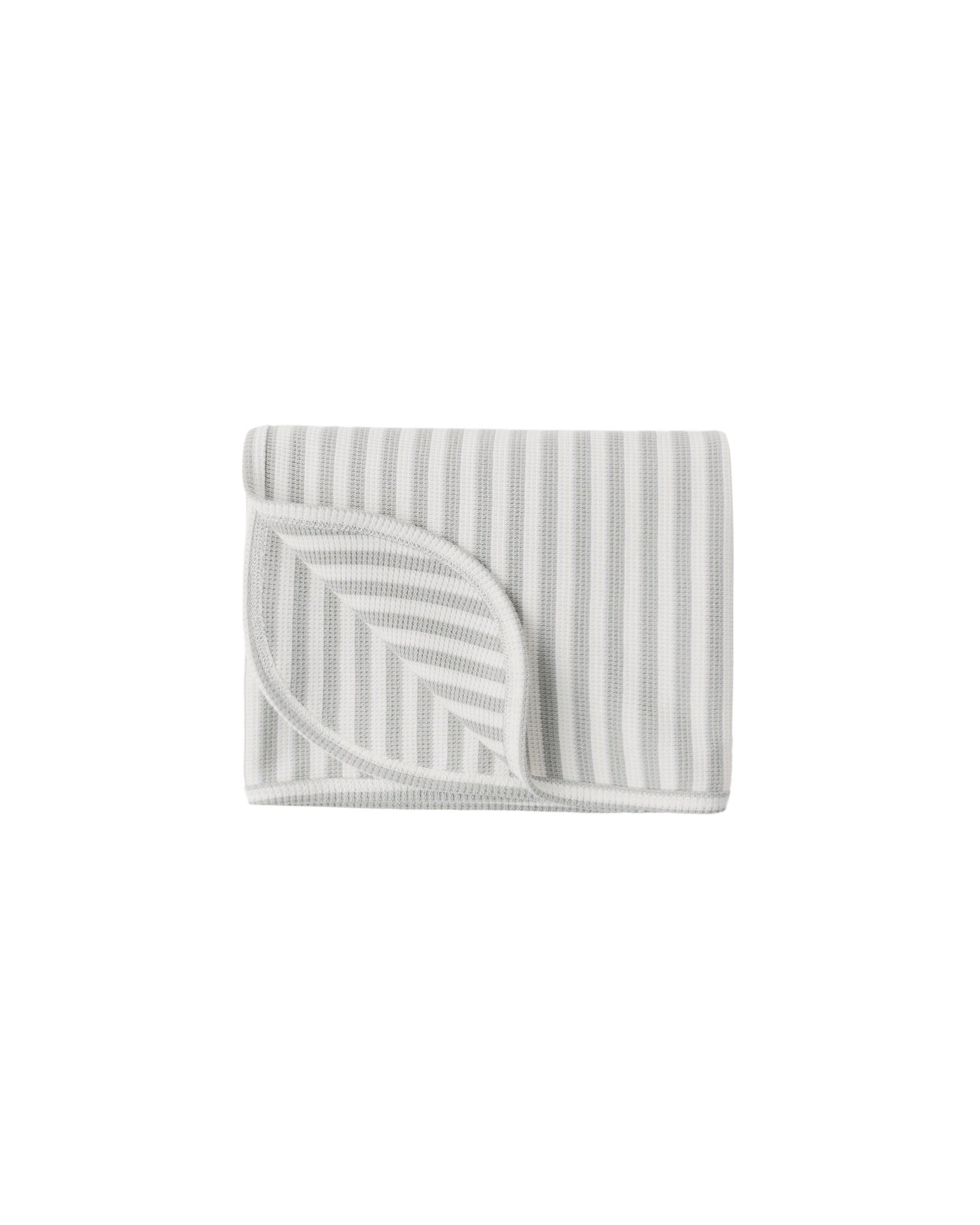 Quincy Mae Waffle Baby Blanket (sage stripe)