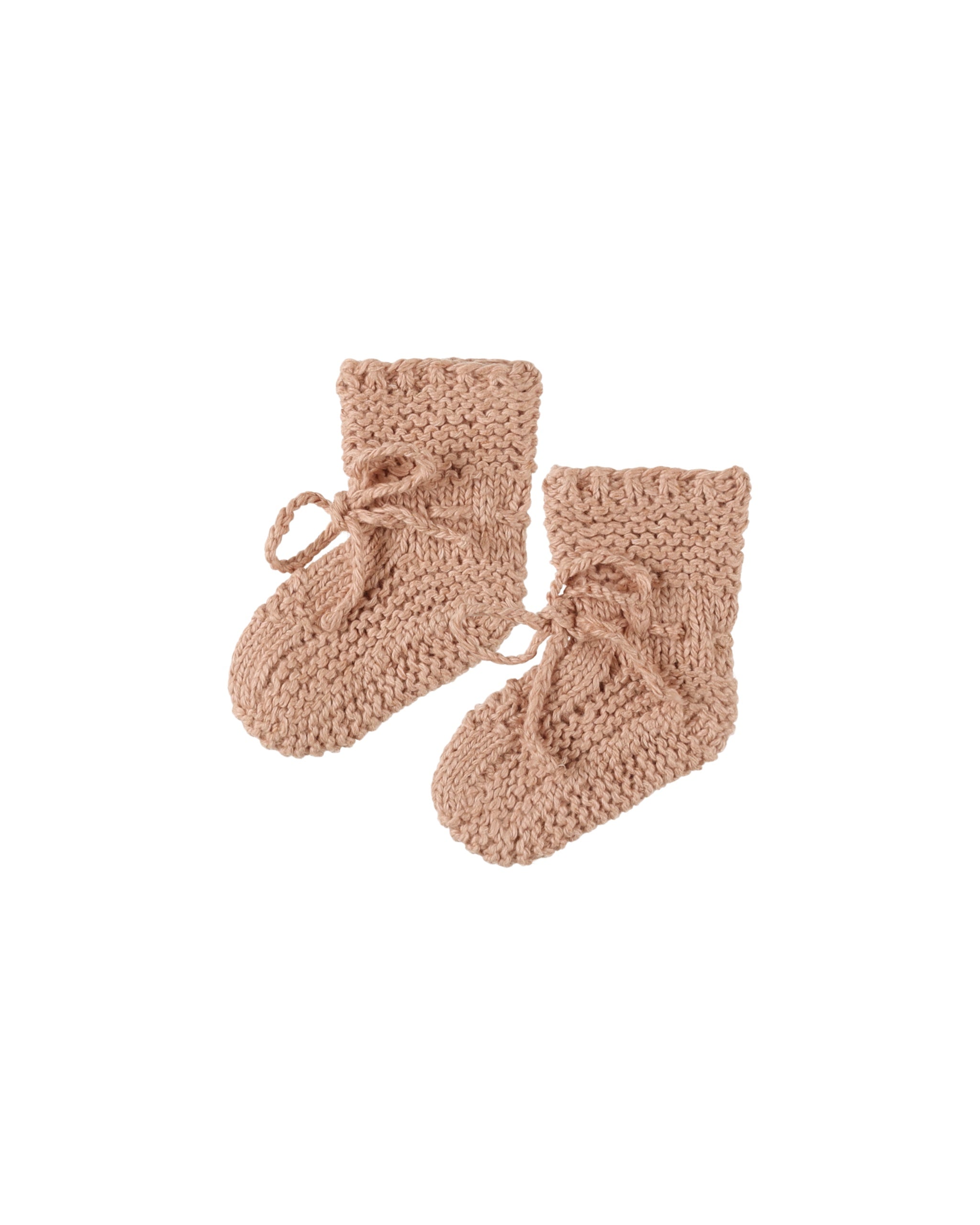 Quincy Mae Knit Booties (heathered rose)