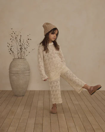 Rylee and Cru Crochet Knit Pant (natural)