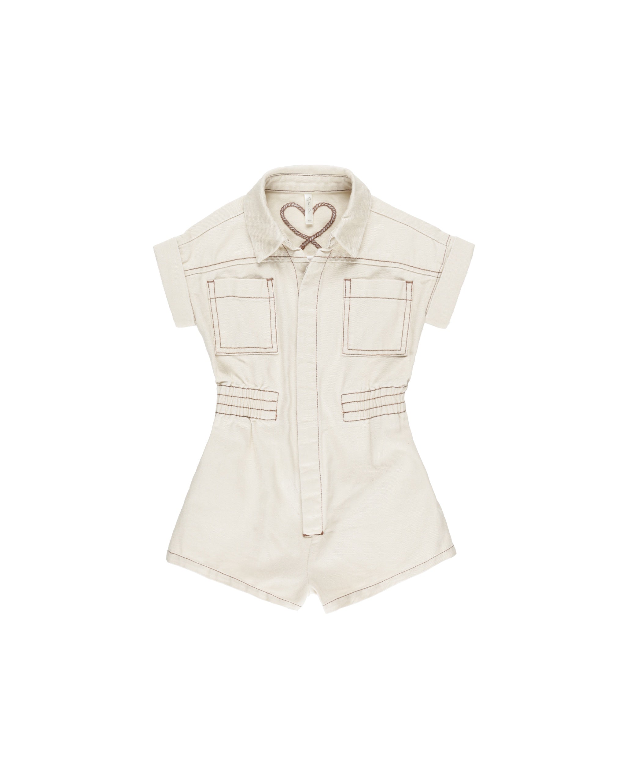 Rylee and Cru Utility Romper (natural)