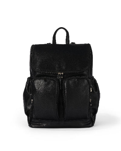 Oioi Signature Nappy Backpack Vegan Leather (black dimple)