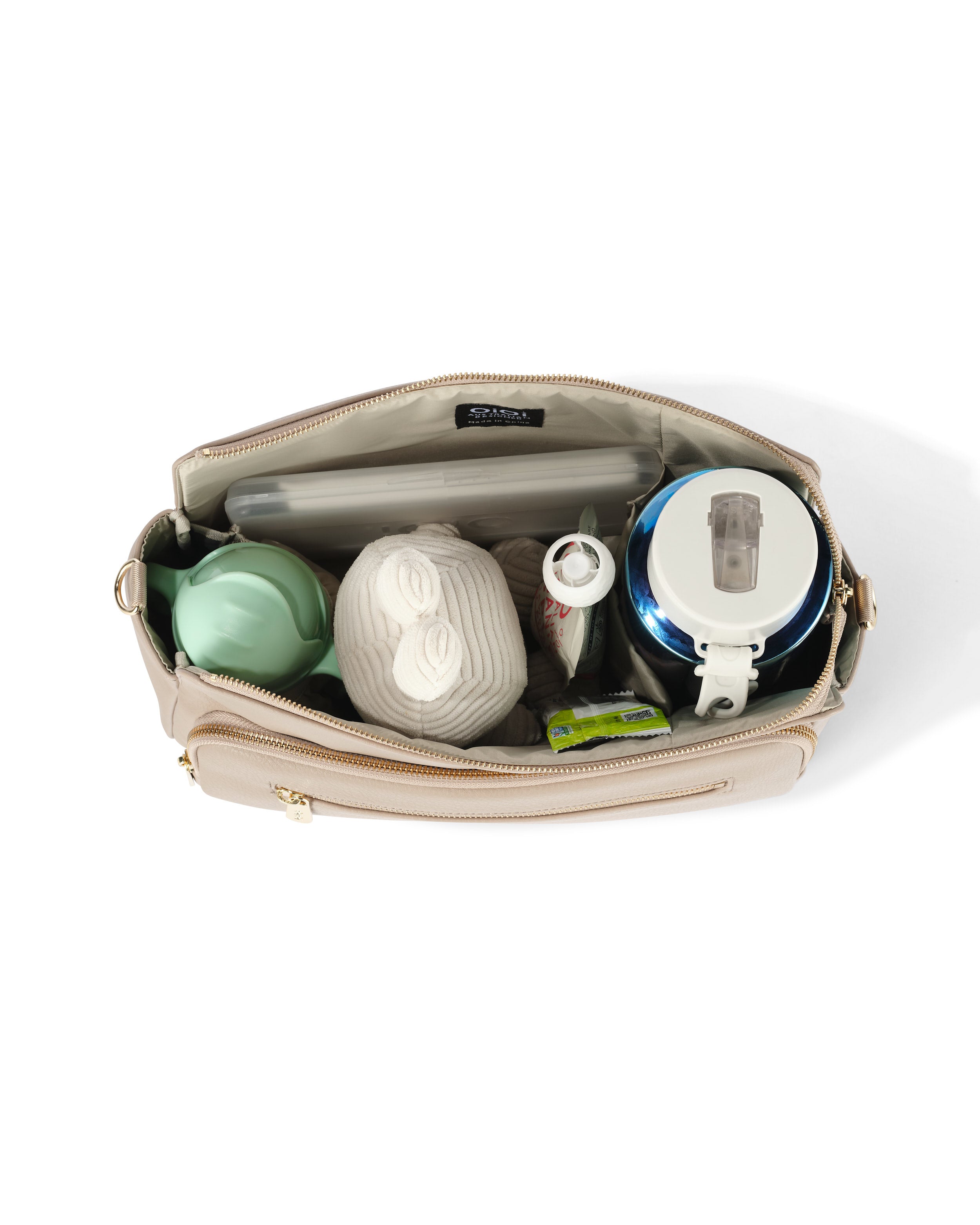 Oioi Multitasker Pram Caddy Vegan Leather (oat)