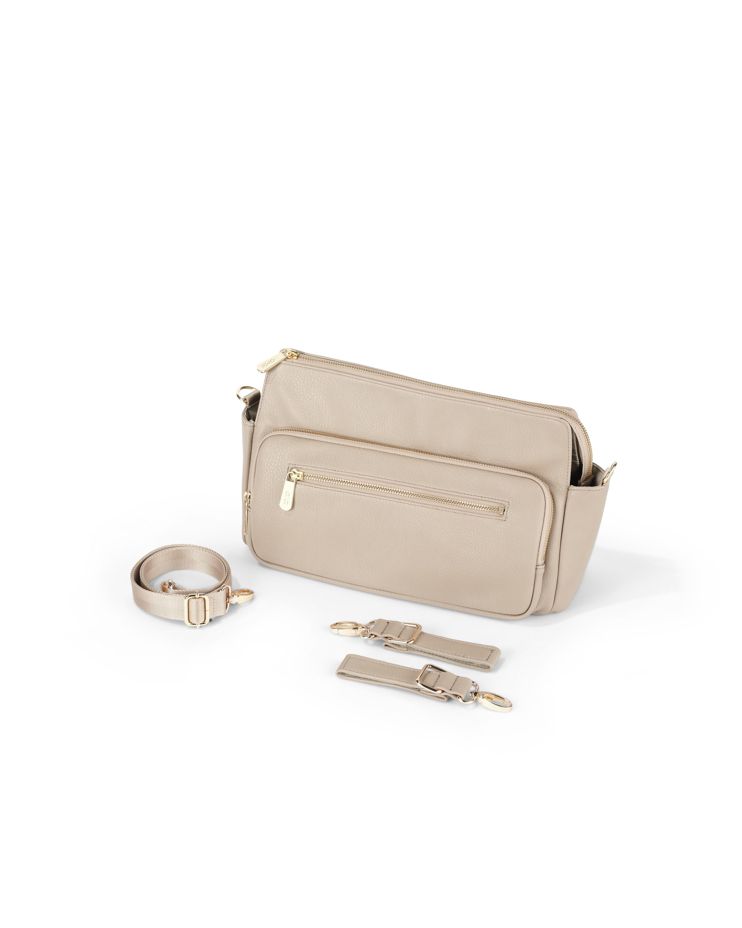 Oioi Multitasker Pram Caddy Vegan Leather (oat)