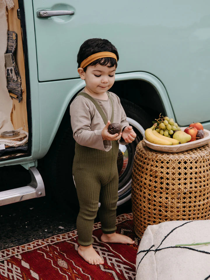 Silly Silas Hippy Footless Cotton Tights (olive)