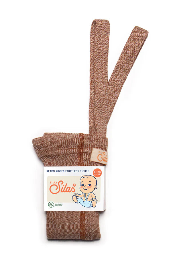 Silly Silas Footless Cotton Tights (salted caramel)