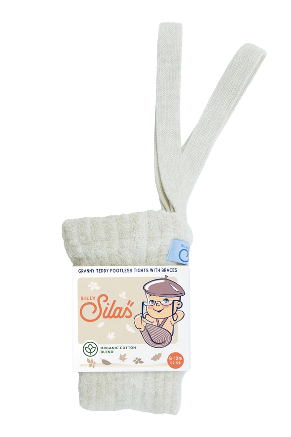 Silly Silas Granny Teddy Footless Cotton Tights (cream blend)