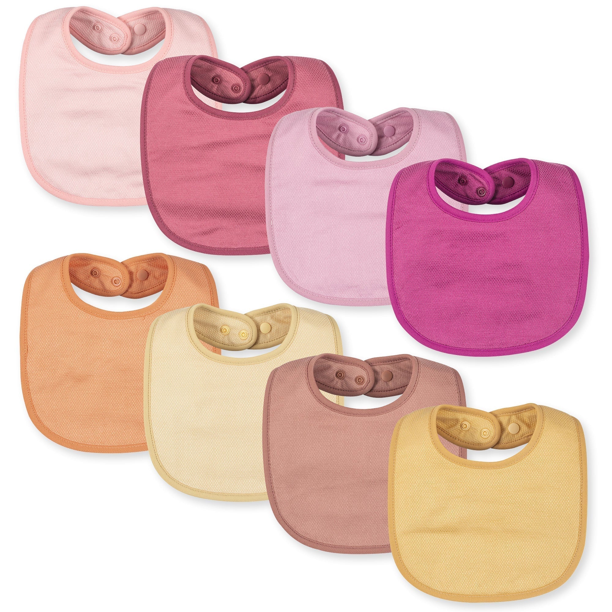 Tiny Twinkle Kaffle Feeder Bib 8 Pk (pink set)