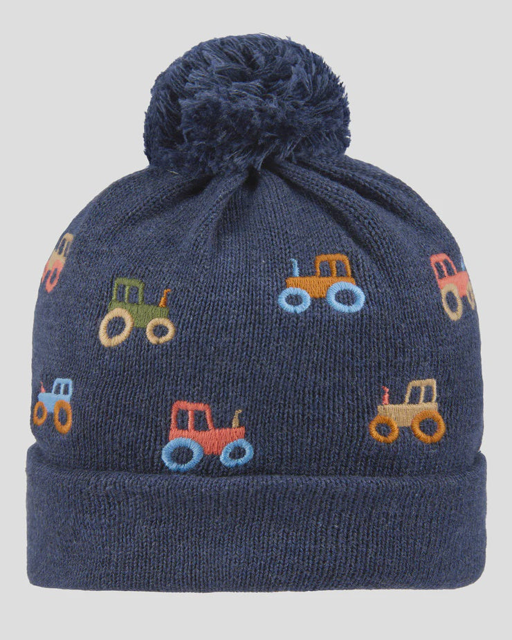 Toshi Beanie Mystical Tiny Tractors (navy blue)