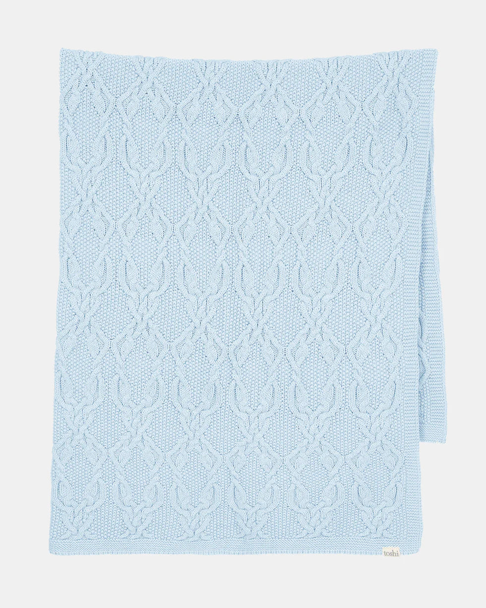 Toshi Organic Bowie Blanket (bluebird)