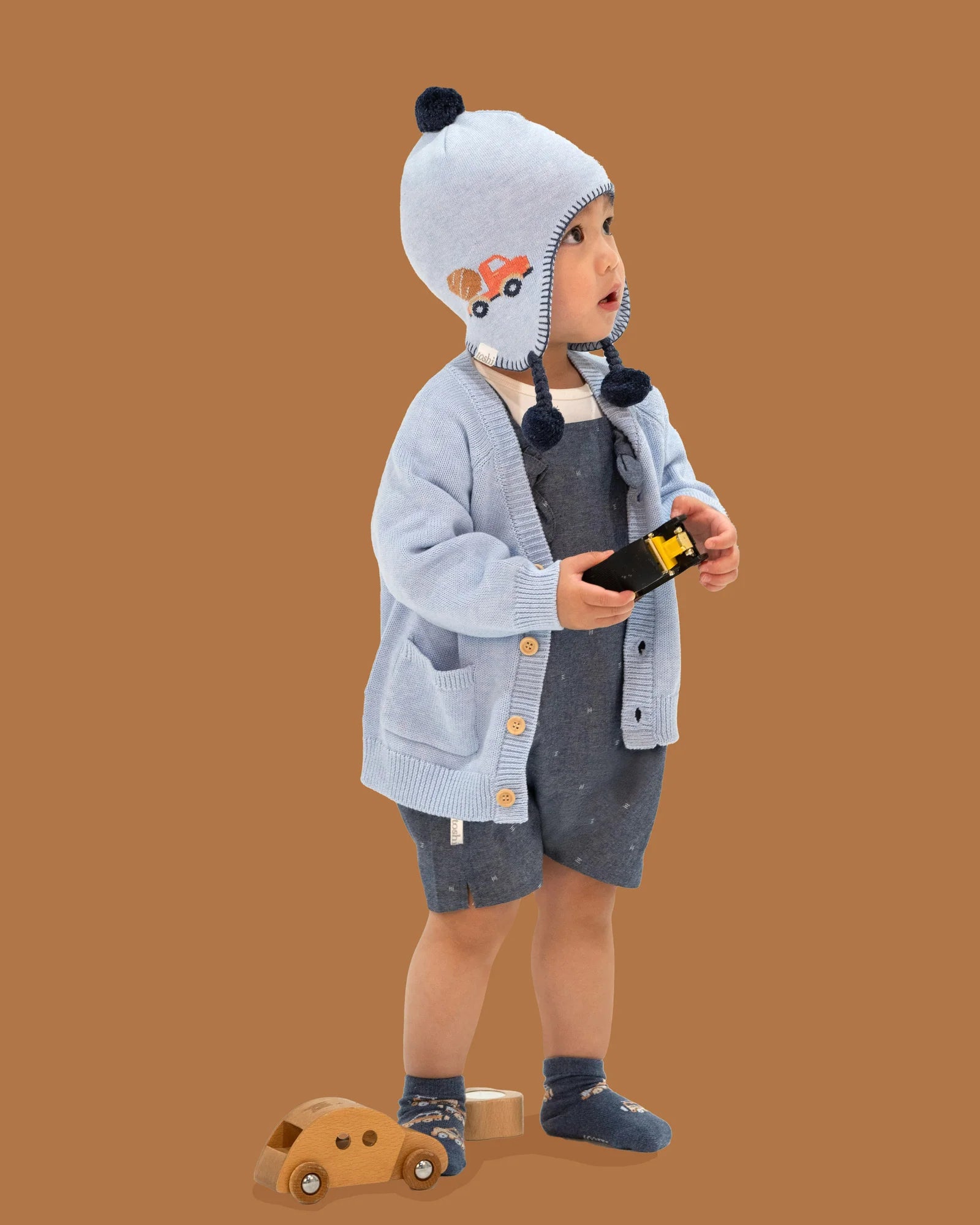 Toshi Organic Earmuff Storytime Beanie (mr cement)