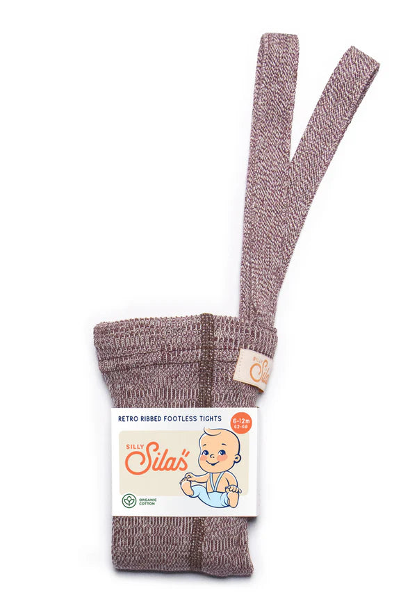 Silly Silas Footless Cotton Tights (vanilla fig)
