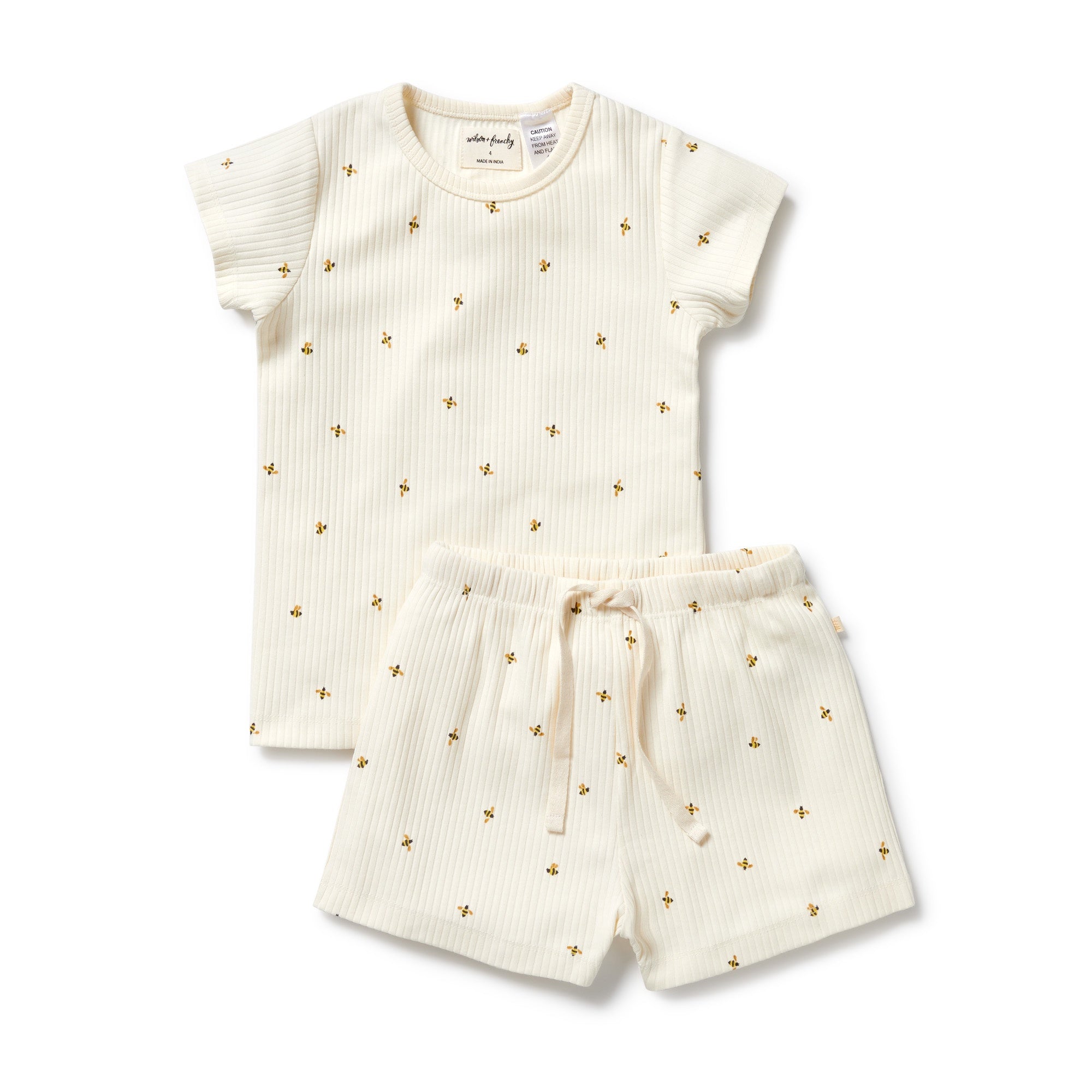 Wilson and Frenchy Organic Short Sleeve Pyjamas (Bee Mine)