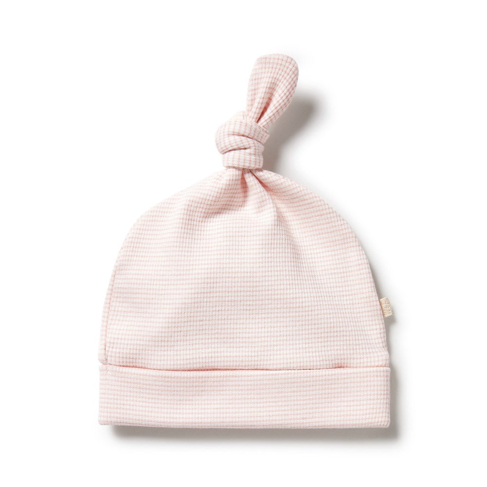 Wilson and Frenchy Organic Stripe Rib Knot Hat (cantaloupe)