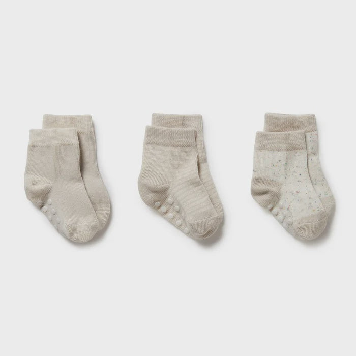 Wilson and Frenchy 3 Pk Baby Socks (clay)