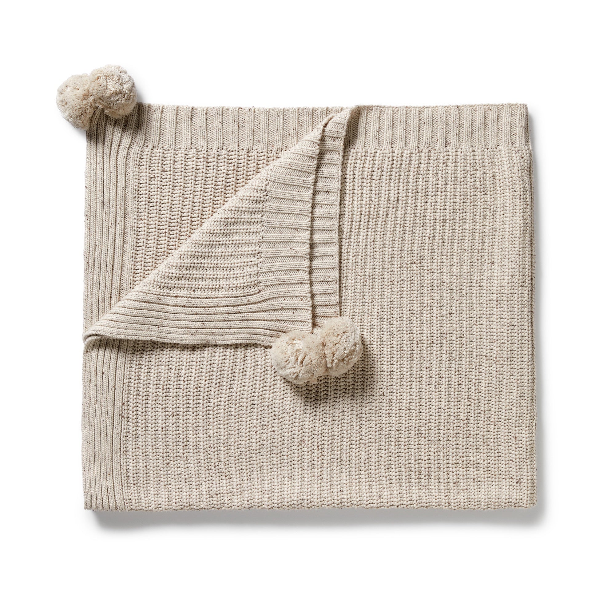 Wilson and Frenchy organic knitted blanket (cookie and cream)