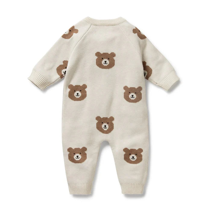 Wilson and Frenchy organic knitted grow suit (beary cute)