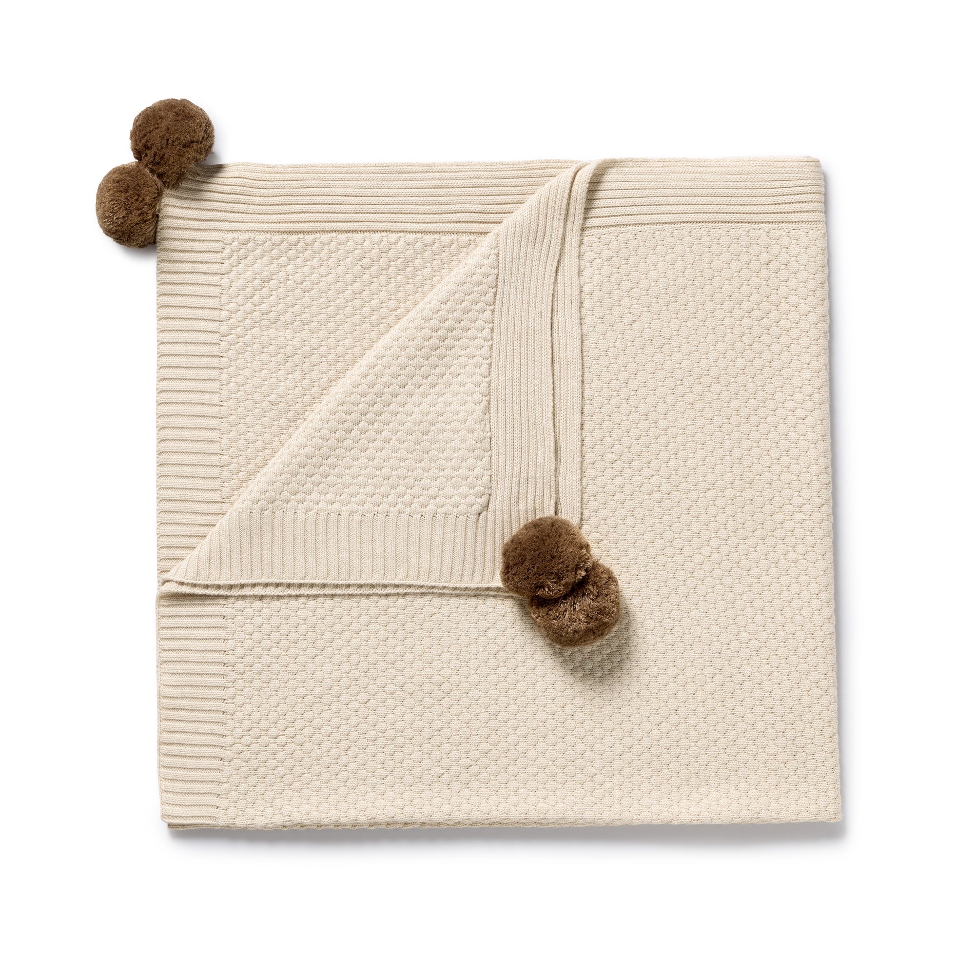 Wilson and Frenchy Organic Knitted Bubble Blanket (cream)