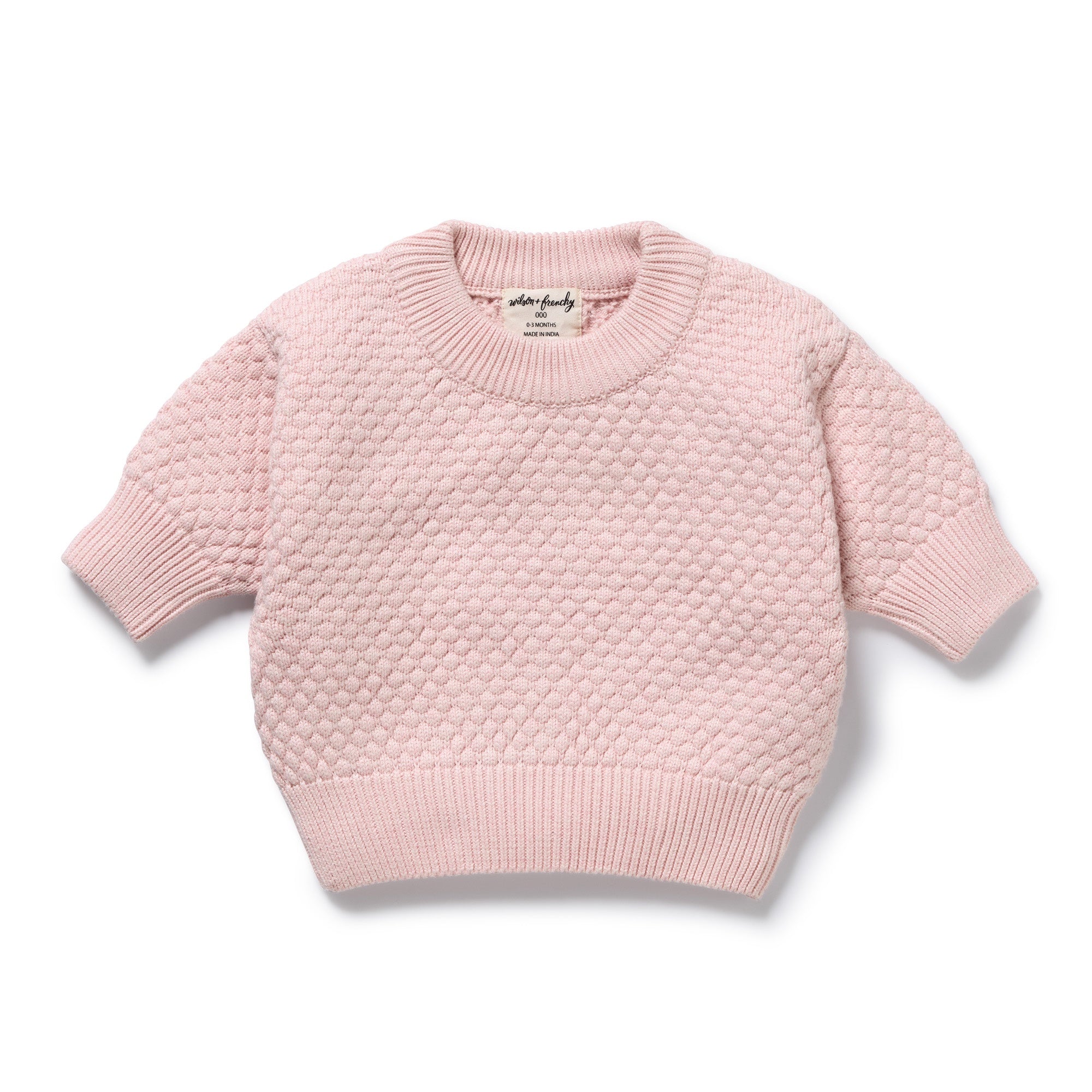 Wilson and Frenchy Organic Knitted Bubble Jumper (marshmallow)