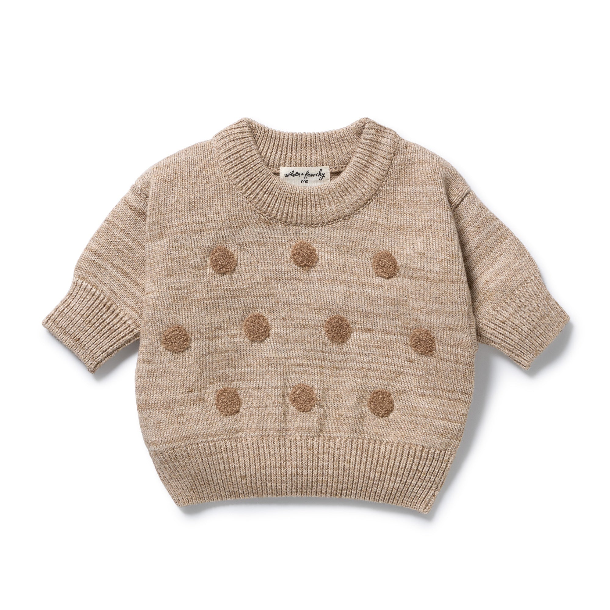 Wilson and Frenchy Organic Knitted Bauble Jumper (sandstone)