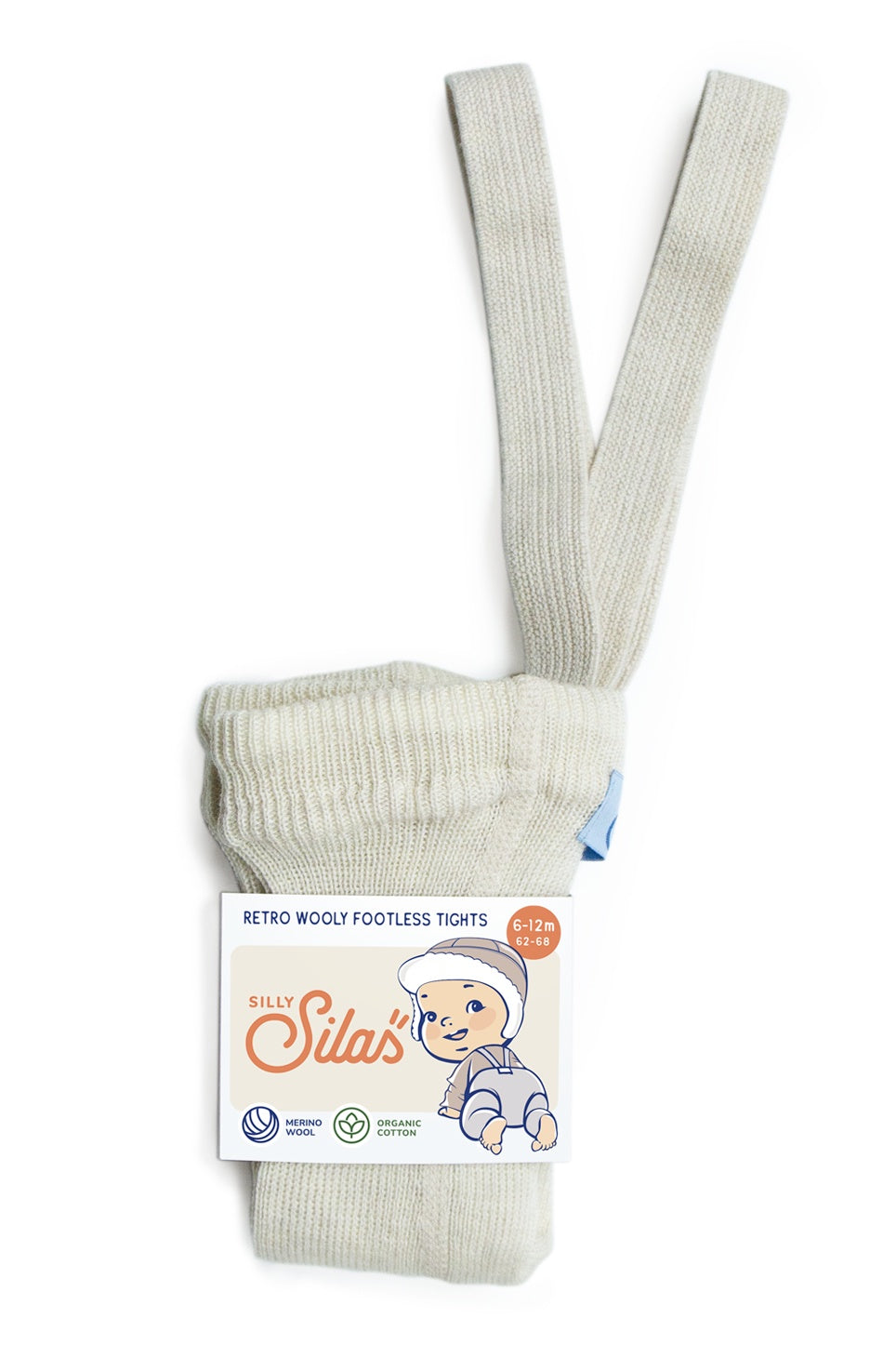 Silly Silas Wooly Footless Wool Tights (cream blend)