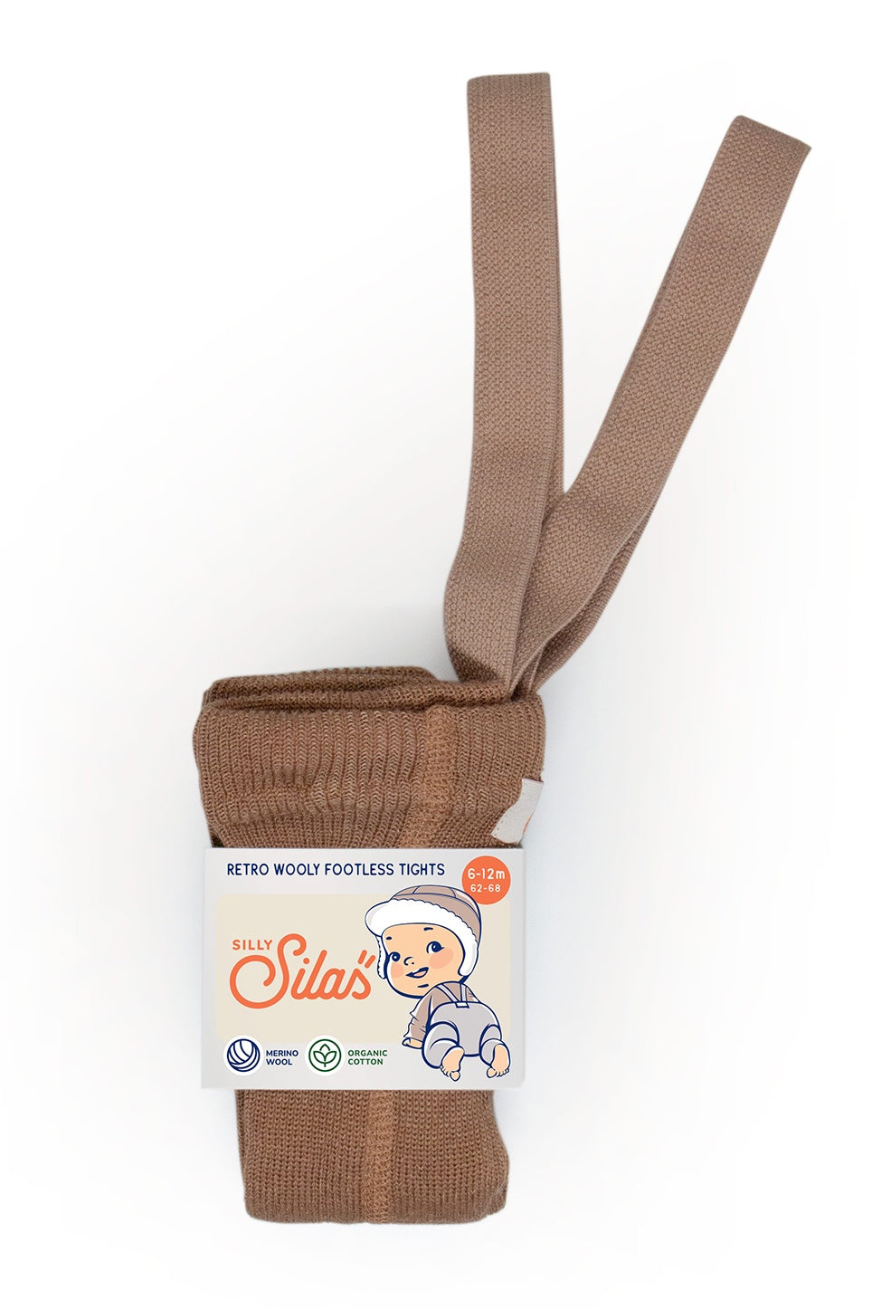 Silly Silas Wooly Footless Wool Tight (cappuccino brown)