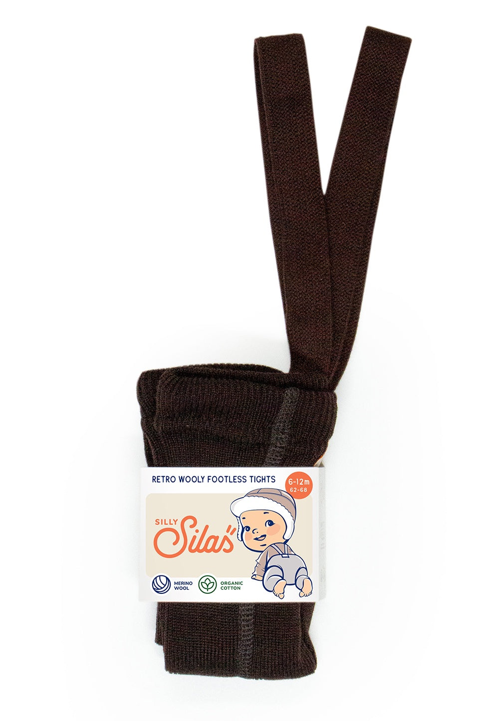 Silly Silas Wooly Footless Wool Tight (espresso brown)