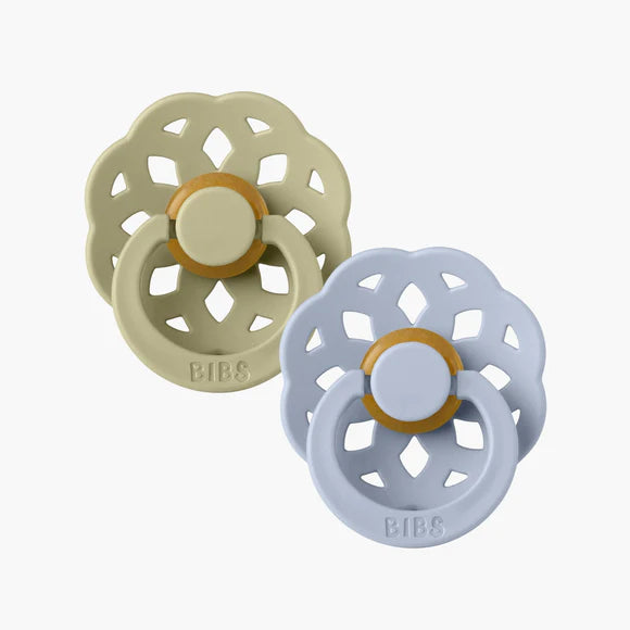 BIBS Denmark Boheme Pacifier Pack 2 Round Latex (Size 1)