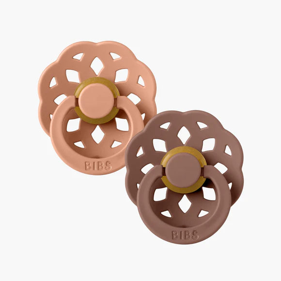 BIBS Denmark Boheme Pacifier Pack 2 Round Latex (Size 1)